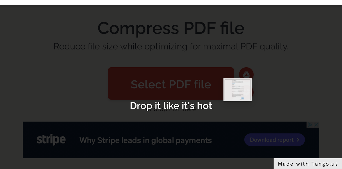 Select your file or drag and drop it in!