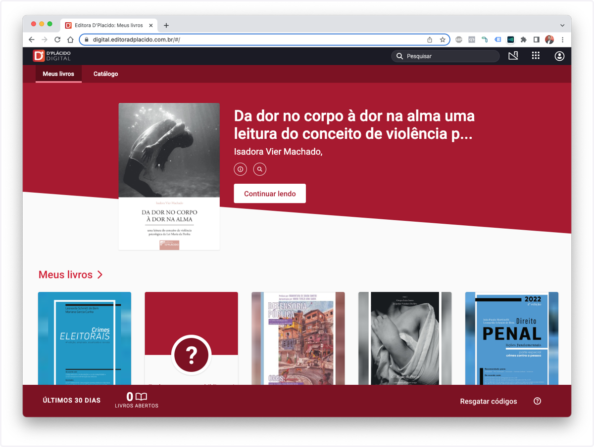Pronto! Você já pode usar a D'Plácido Digital!