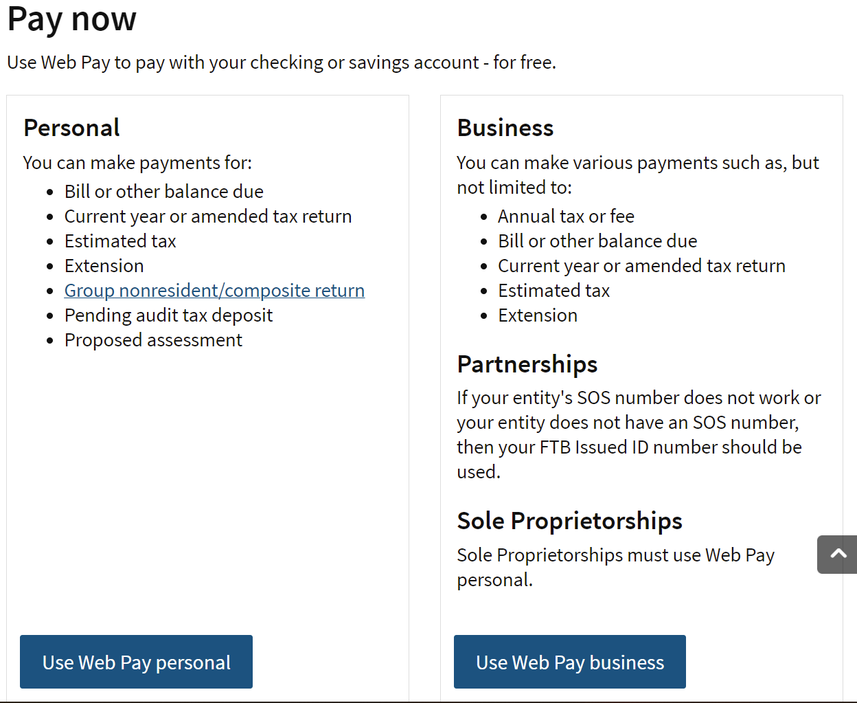 Choose "WebPay personal"