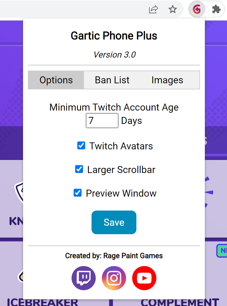 Extension Options