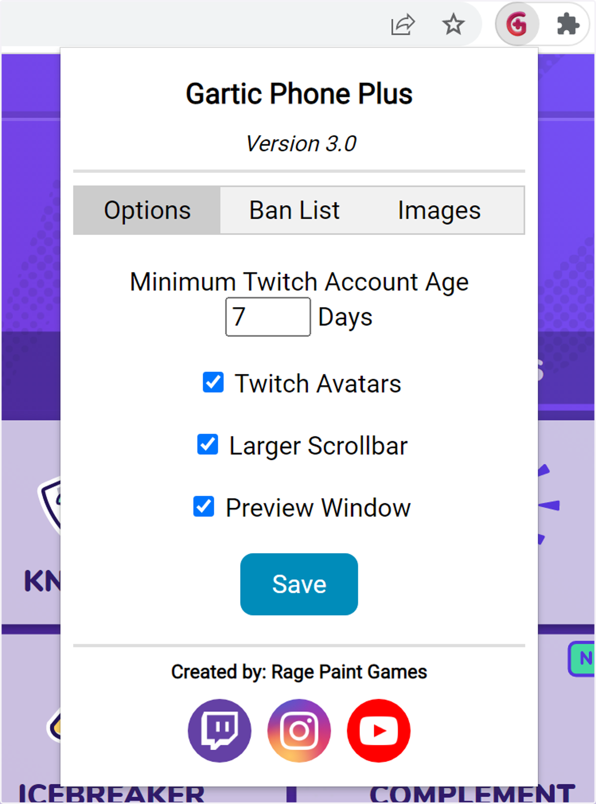 Extension Options