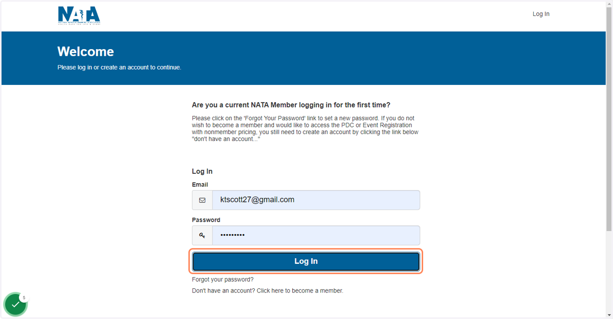 Use your NATA login to access Member-Only resources.