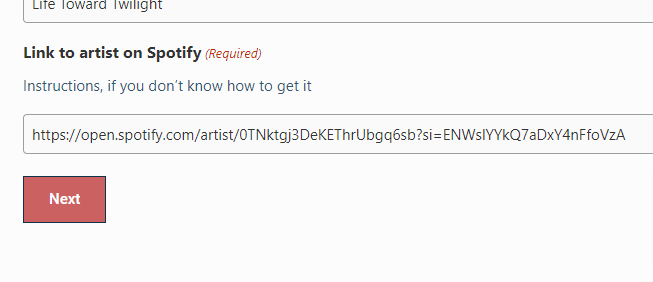 Paste link into survey form