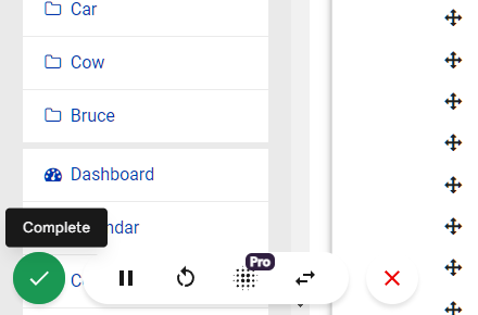 When you have finished the process, click the green arrow in the bottom left