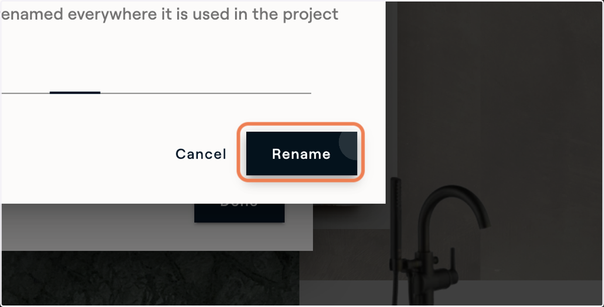 Click on RENAME