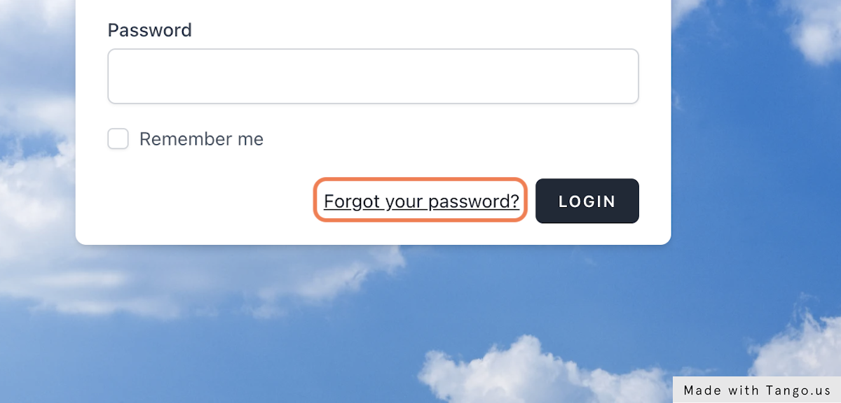 From the login page, click on Forgot your password?