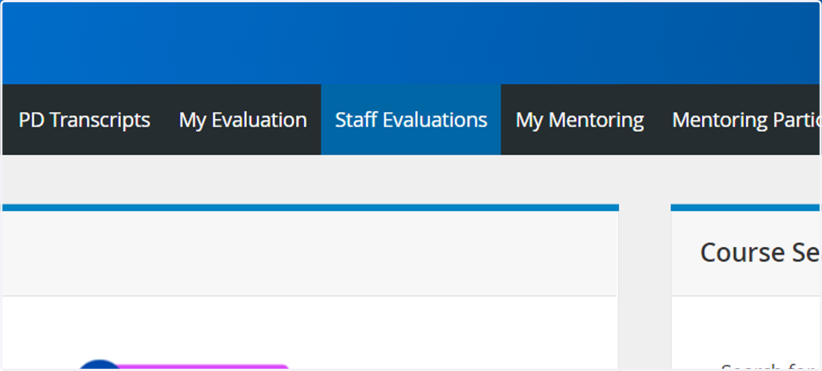 Click on Staff Evaluations
