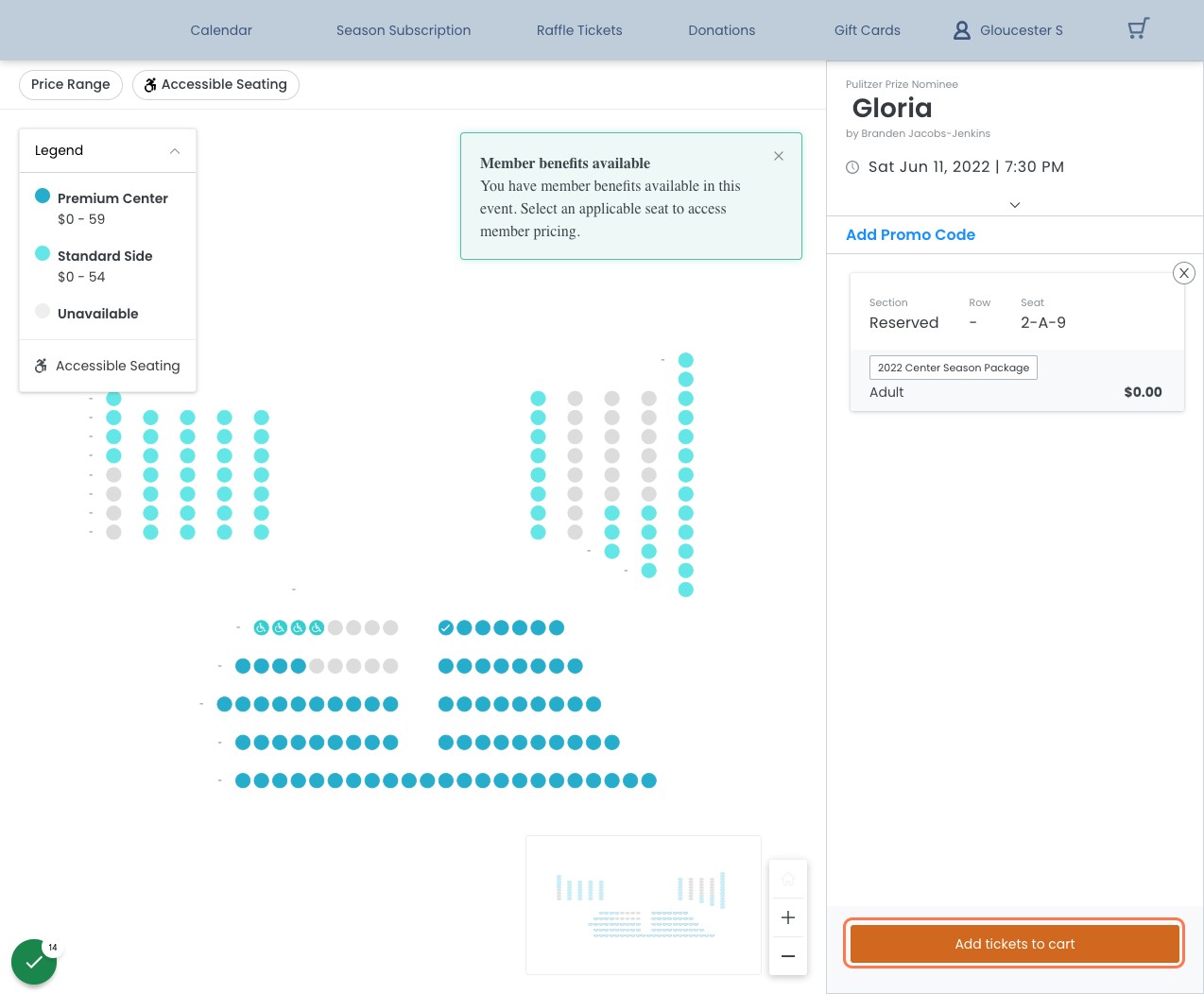 Click 'Add Tickets to Cart' and complete the transaction