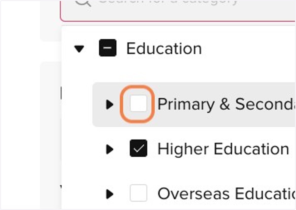 Click on checkbox