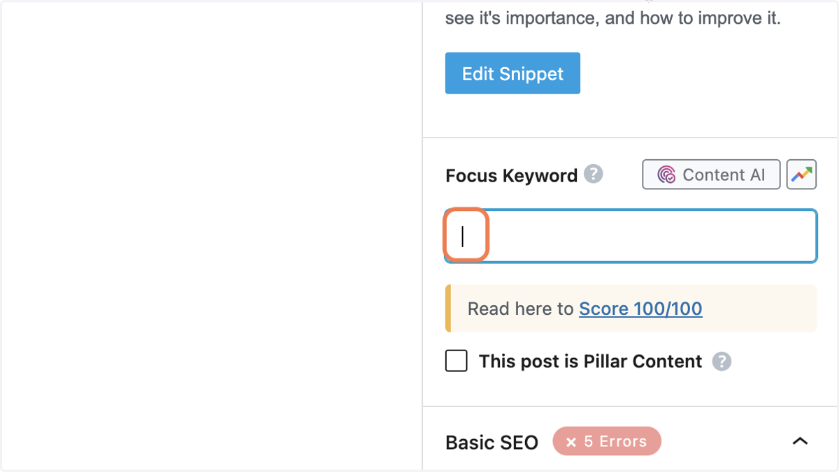 Add the Target Keyword(s)