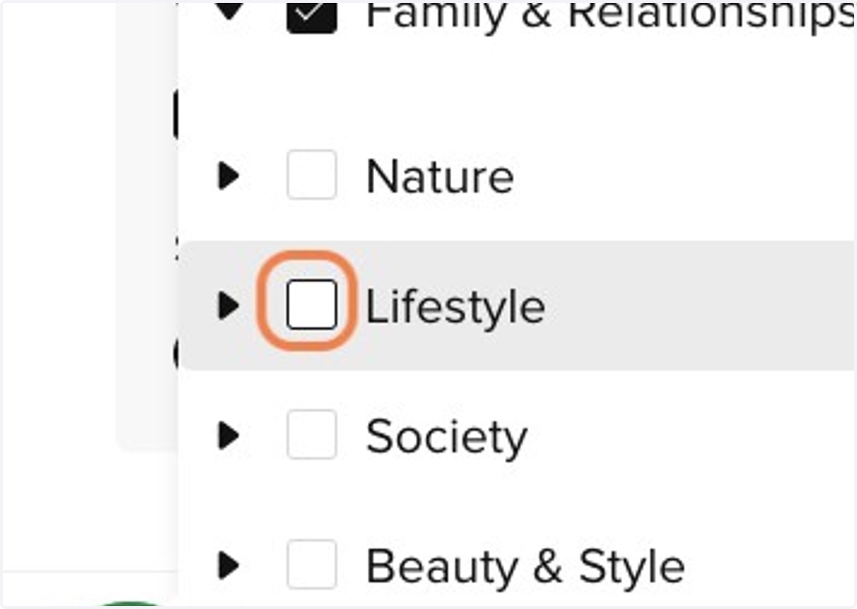 Click on checkbox