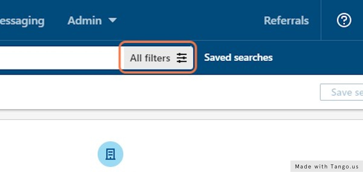 Click on "All filters" on sales navigator