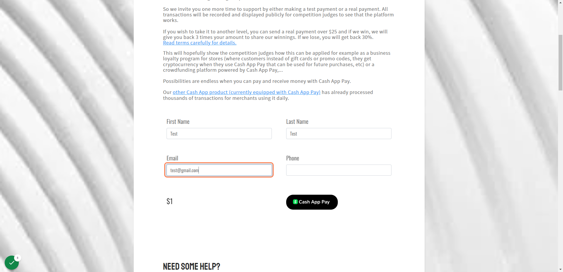 Input your personal details