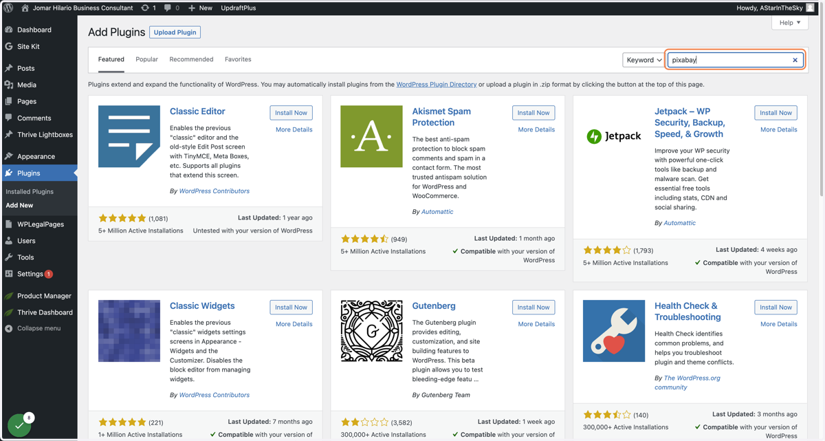 Click on Search Plugins
