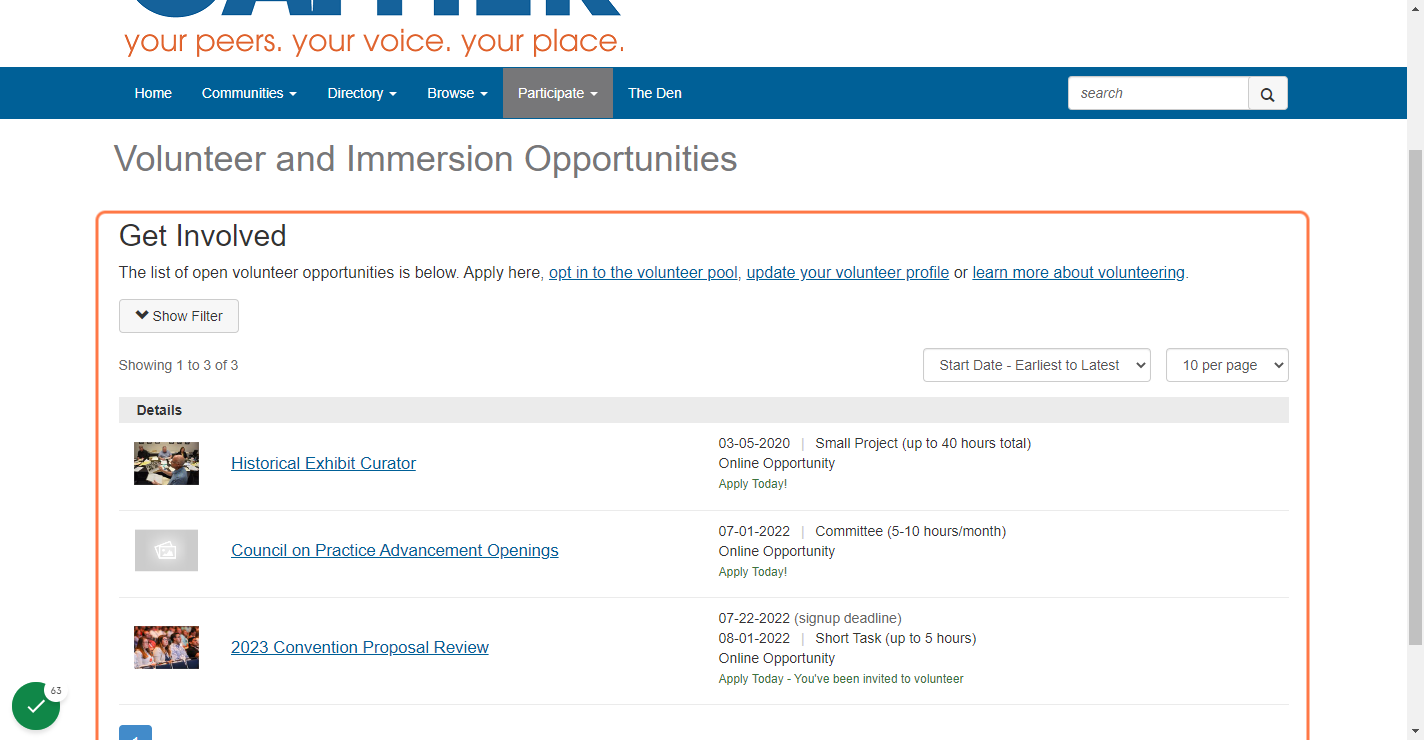 Volunteer Dashboard