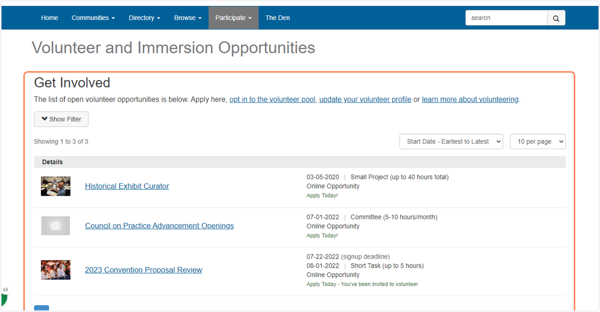 Volunteer Dashboard