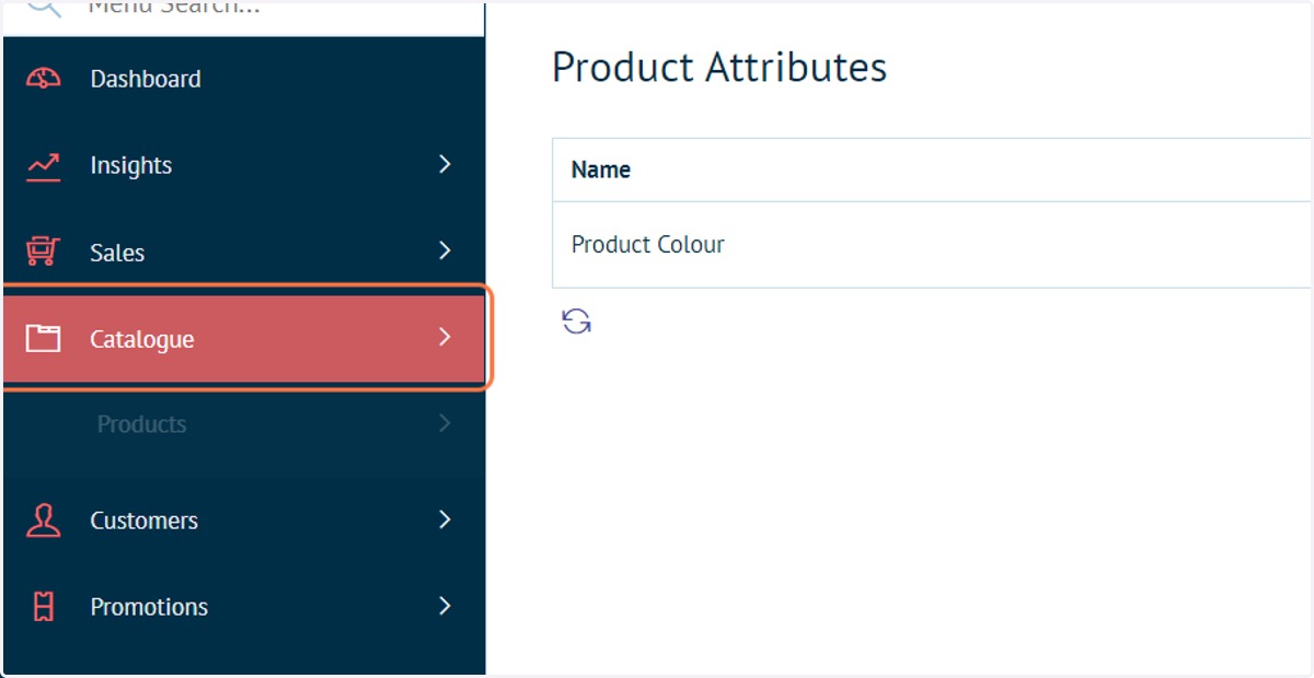 Click on Catalogue
