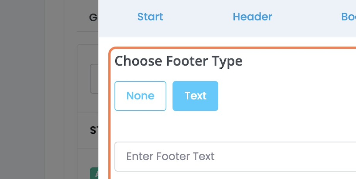 Select Your Footer Type