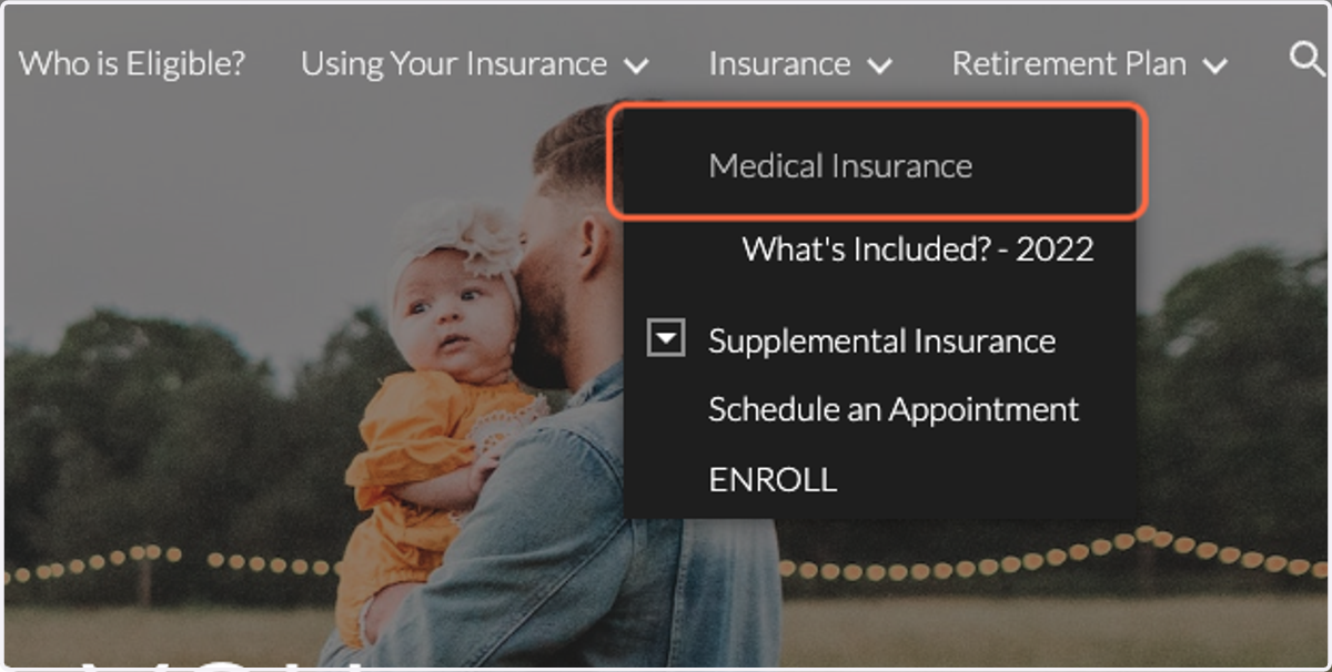 Click on "Medical Insurance"