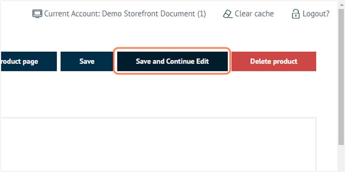 Click on Save and Continue Edit