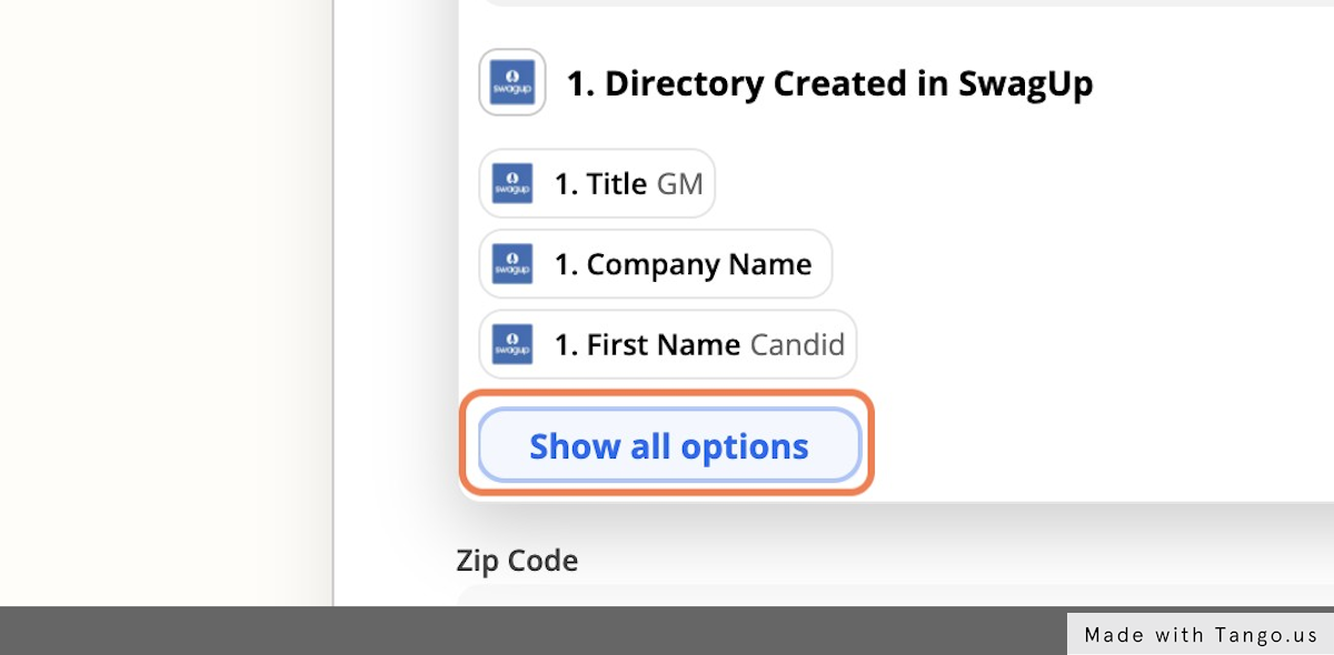 I need to designate the date this directory order was created. Click on Show all options