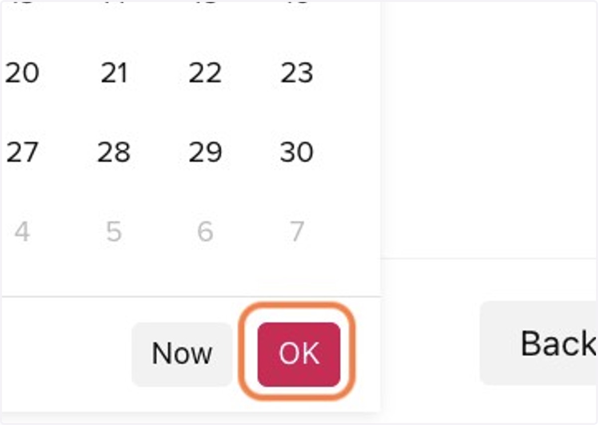 Click on OK