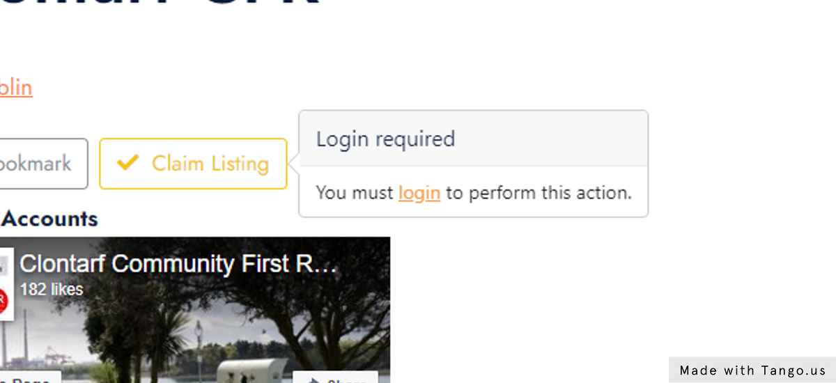 Click on login