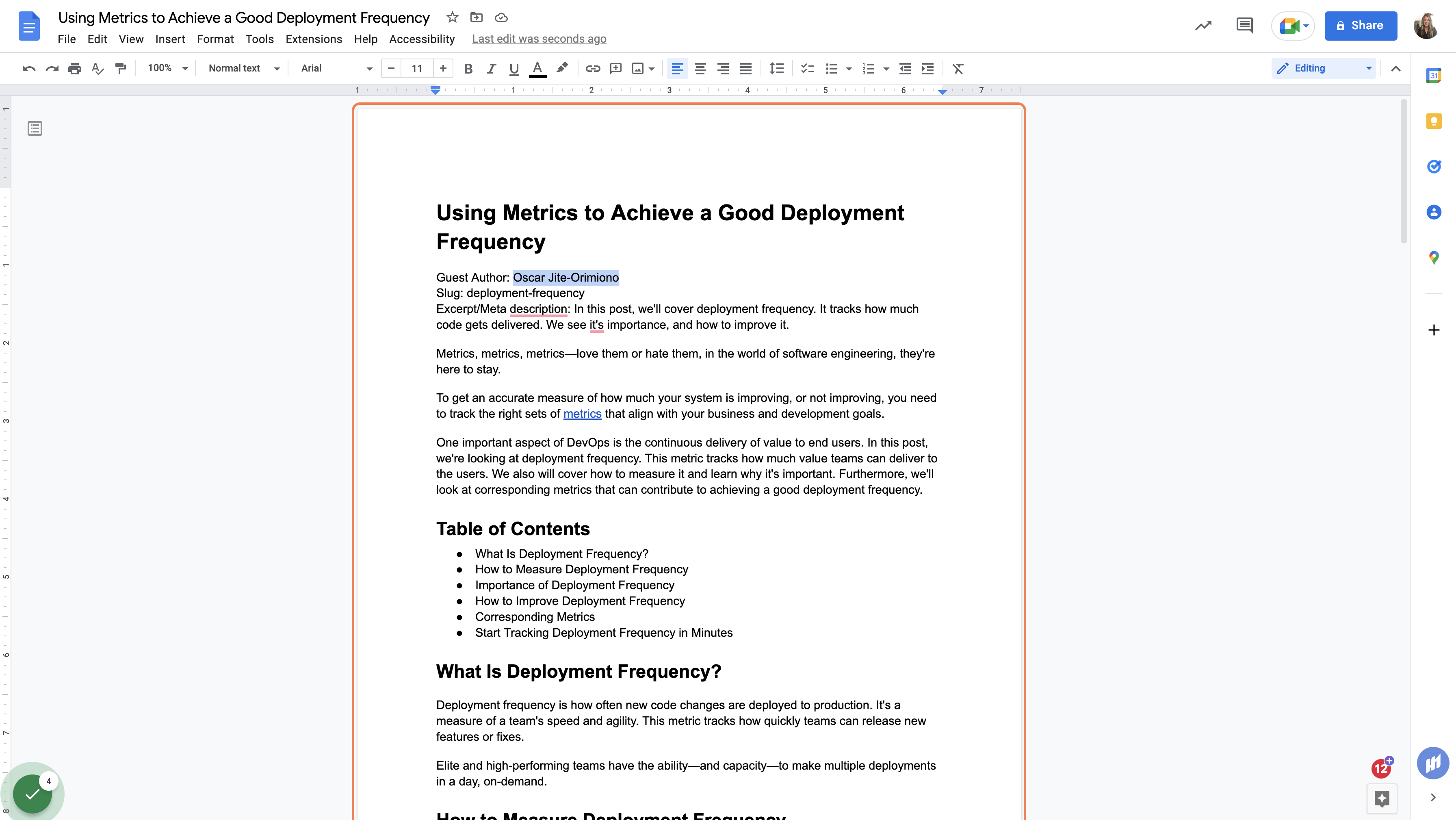 Open the Final Draft of the Blog Post in Google Docs & Copy the Guest Author Name