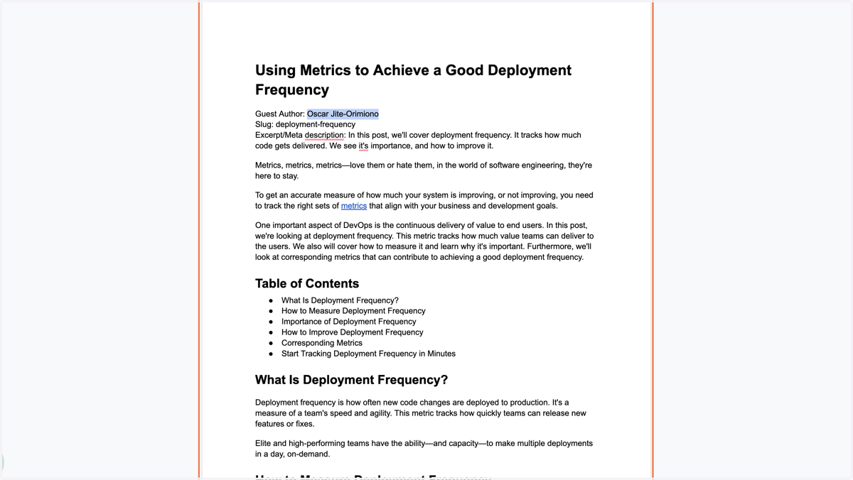 Open the Final Draft of the Blog Post in Google Docs & Copy the Guest Author Name