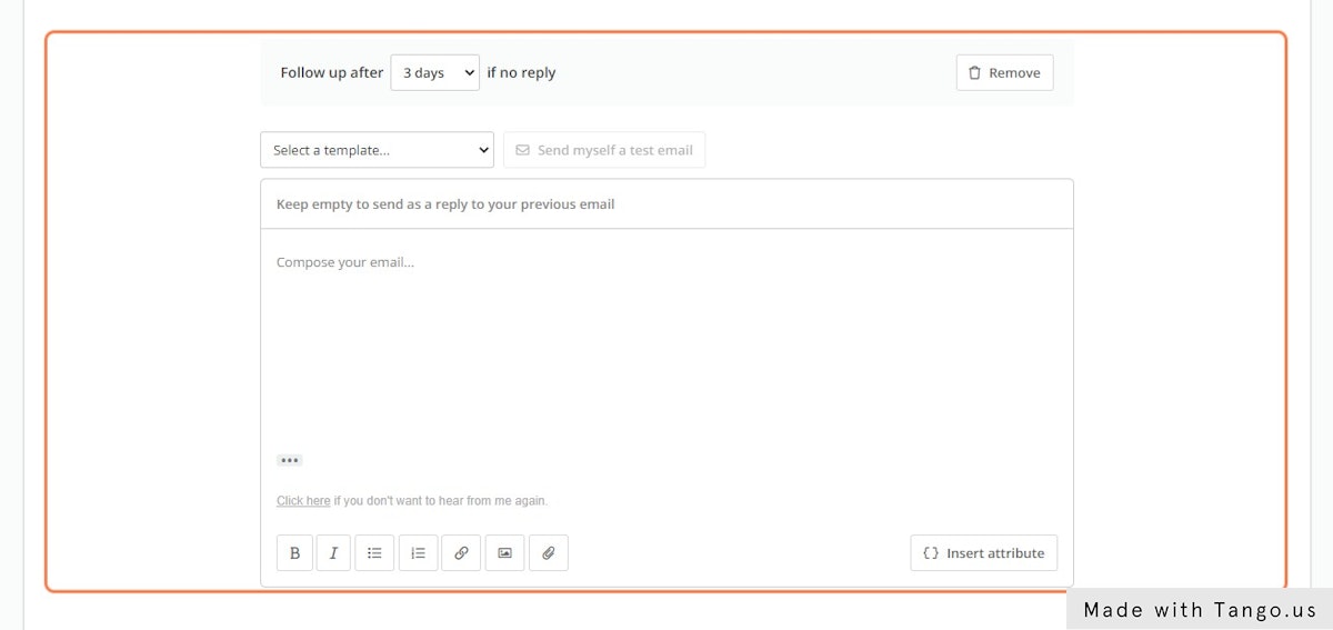 Leave the subject of the followup email empty.( Some tools might not explicitly mention this)