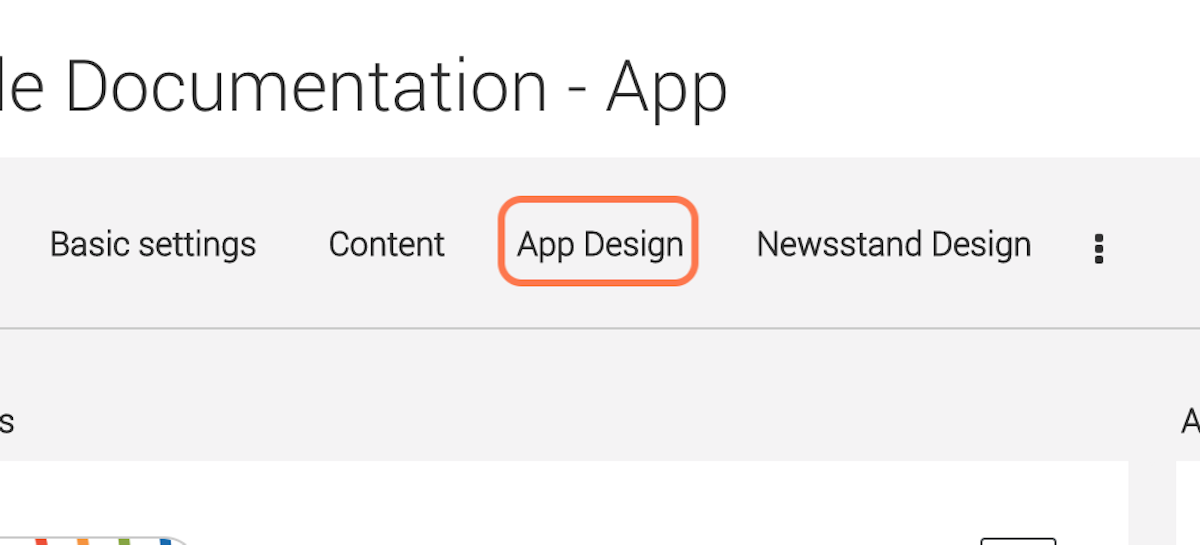 Click 'App Design'.