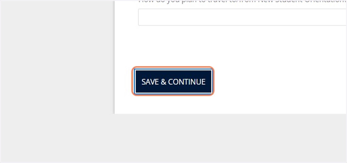 Click on SAVE & CONTINUE