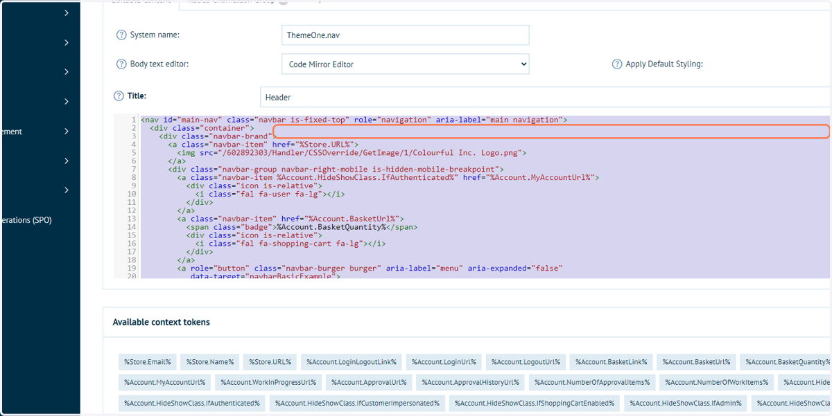 Copy all content from the Editable Content, Code Mirror Editor area