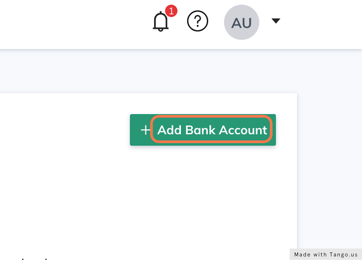 Click on Add Bank Account