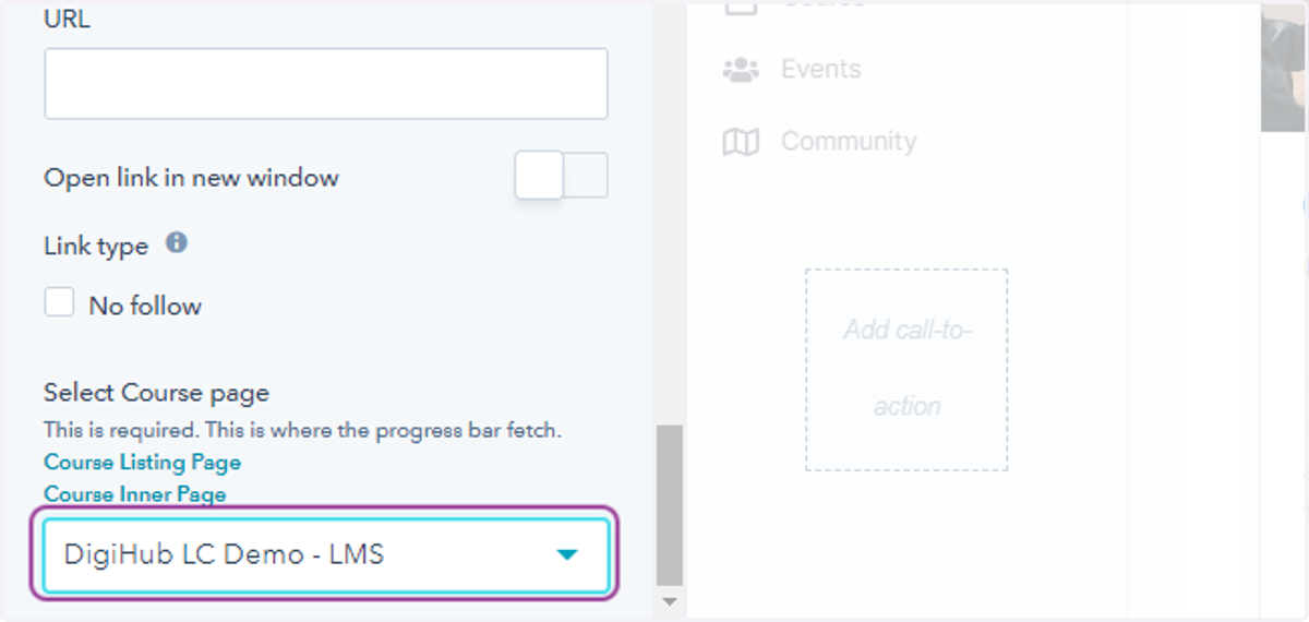 Click on Select a page