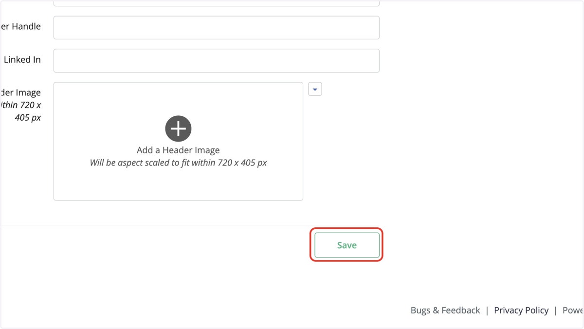 Click on Save