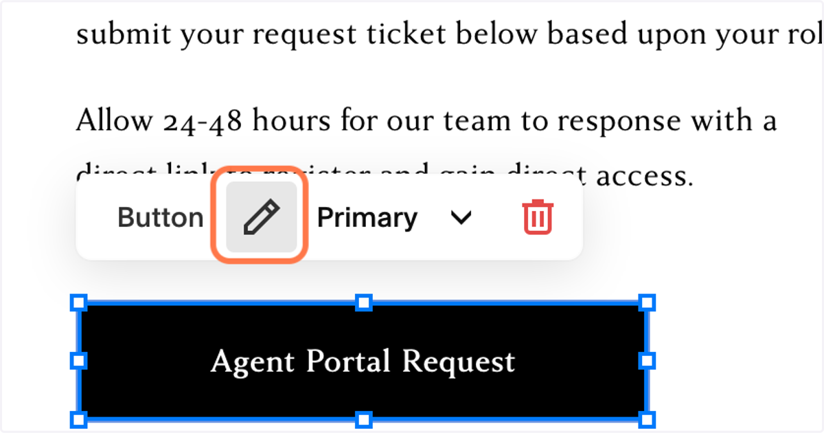 Click on Edit to name the button