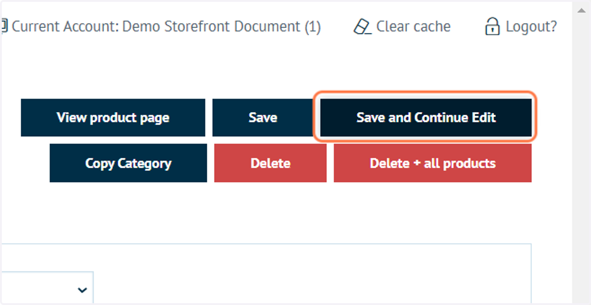 Click on Save and Continue Edit
