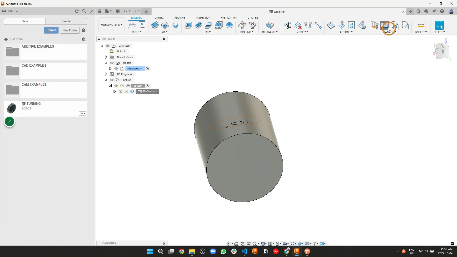 In the manufacturing workspace, under Manage, Select machine library