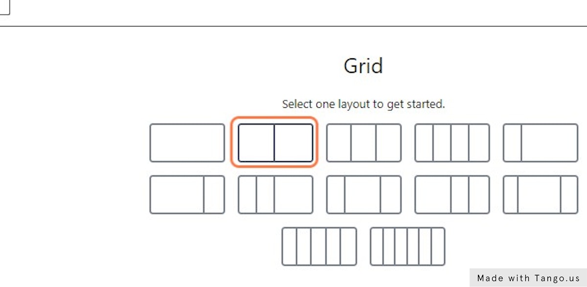 Choose a 2-column grid