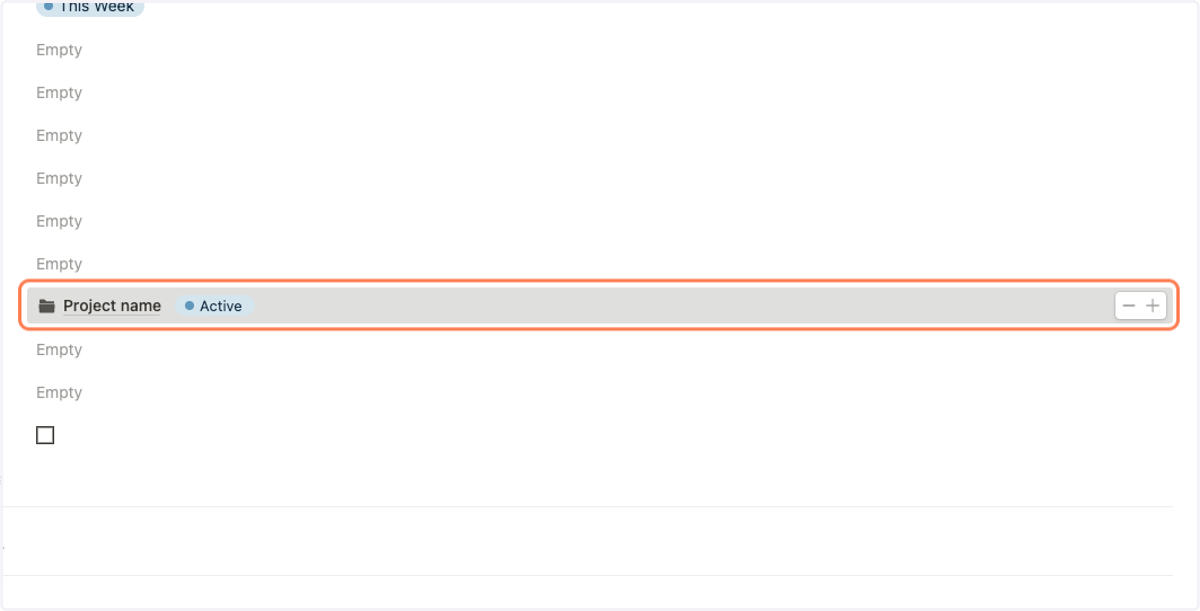 Click on the. project name to get back to the project overview