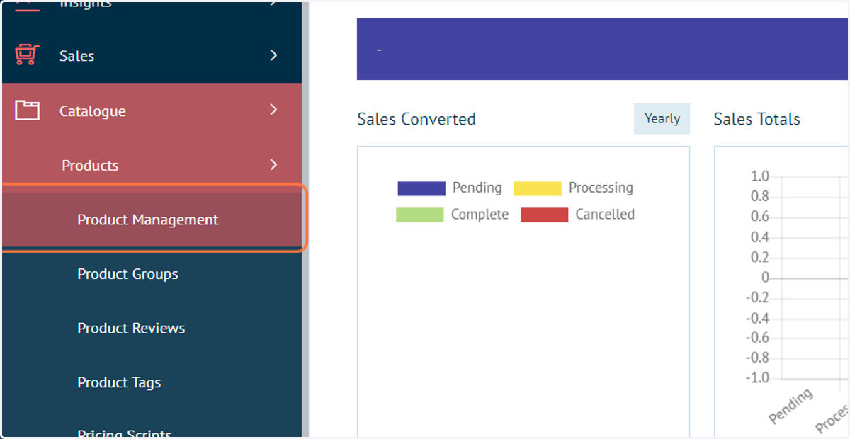 Click on Product Management