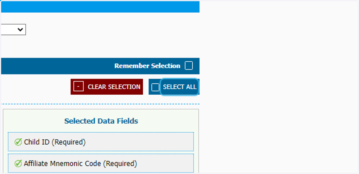 Click on SELECT ALL