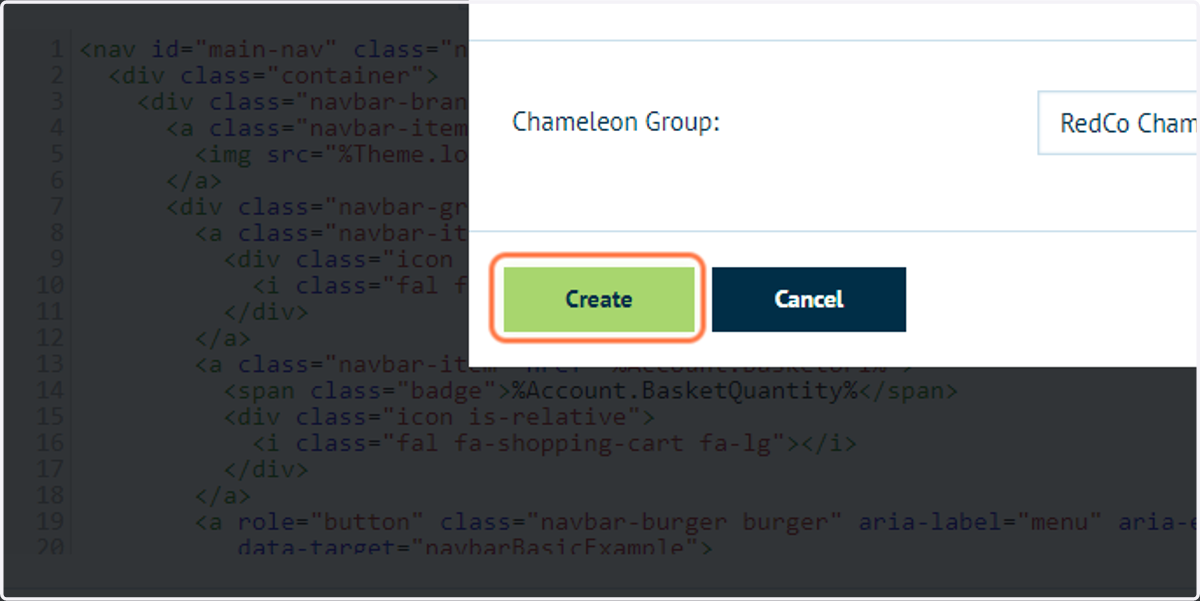 Click on Create
