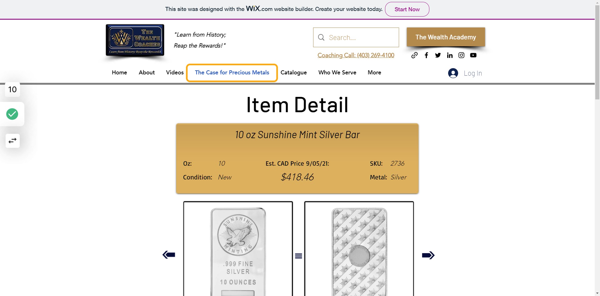 Click on The Case for Precious Metals (under the Precious Metals tab) to learn more about the topic.