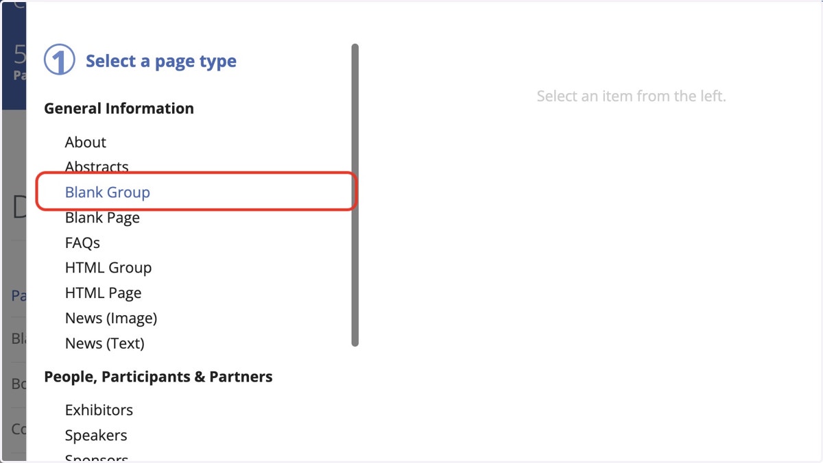 Click on Blank Group