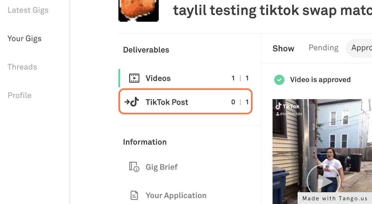 Click on 'TikTok Post'