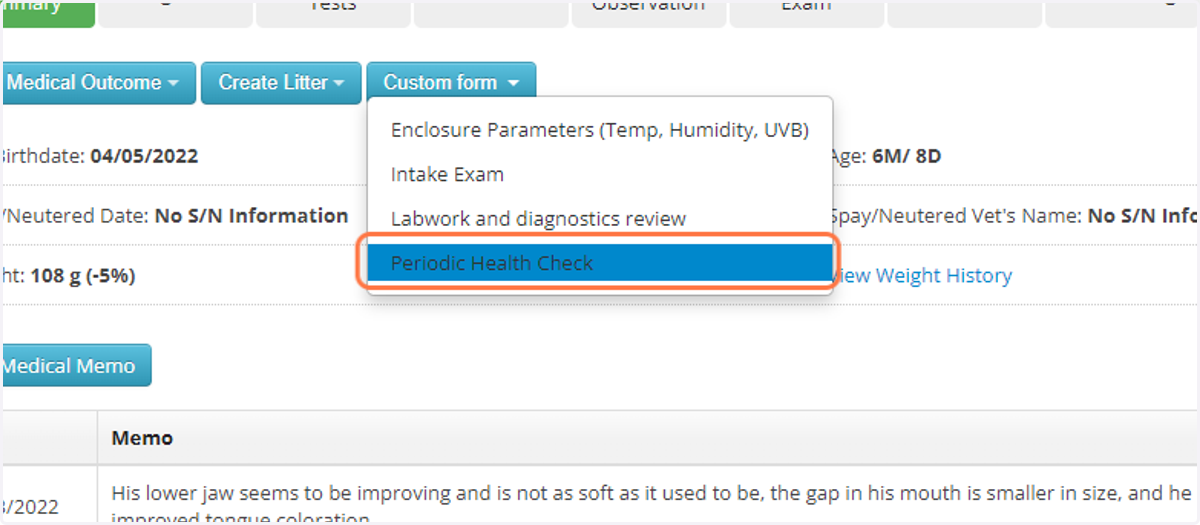 Select Periodic Health Check