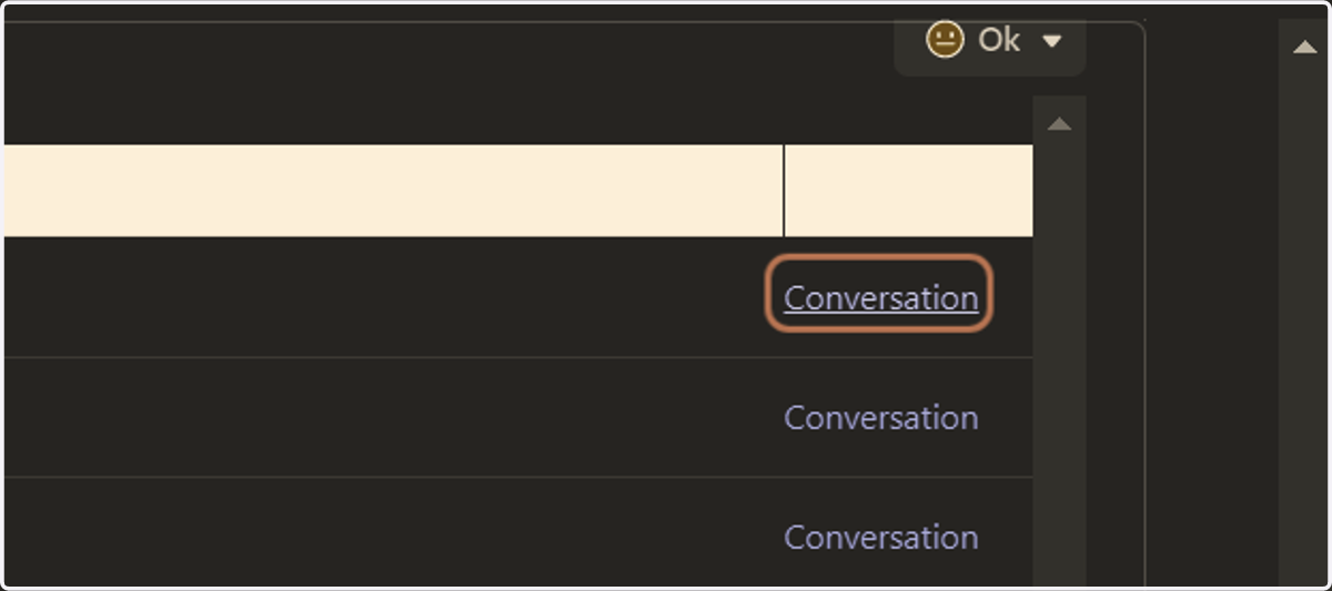 Click on each Conversation