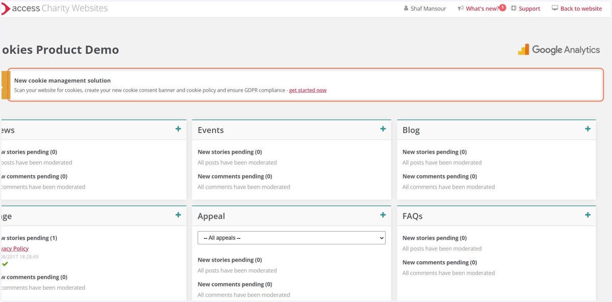 Start at your Platform Manager homepage